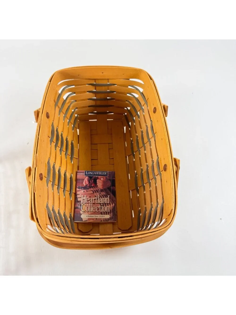 Longaberger 1996 Heritage Collection Basket w/Plastic Protector Rectangle USA
